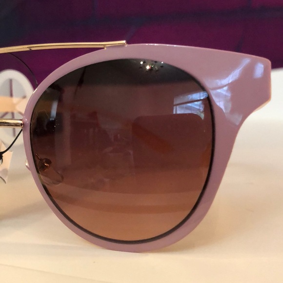 FASHION ROUND CAT LENSE MAUVE 100% UV SUNGLASSES - Picture 8 of 8